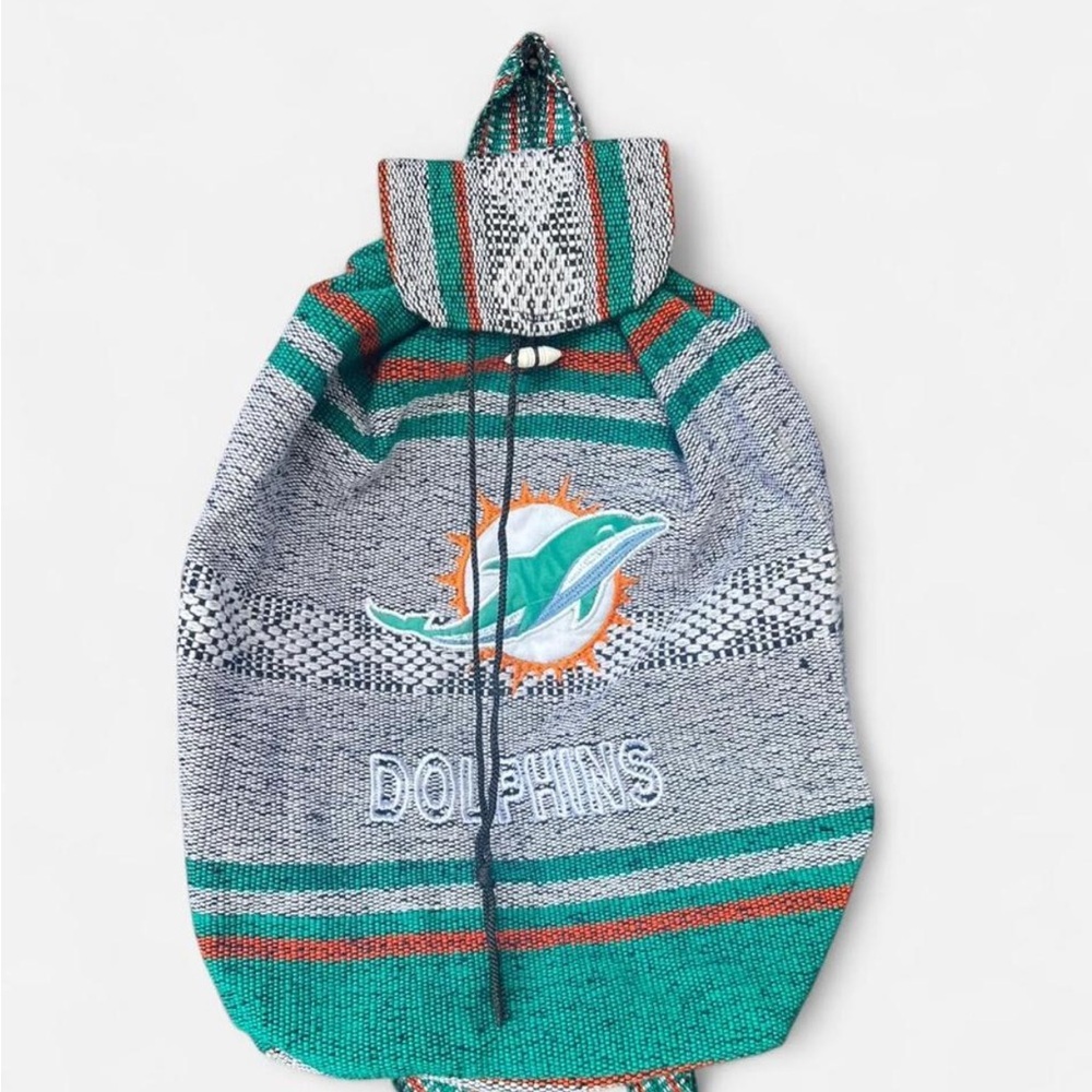 Gray and Teal Dolphins Backpack